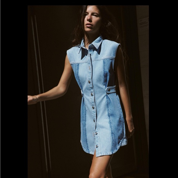 PATCHWORK Z1975 DENIM MINI DRESS - Picture 8 of 16